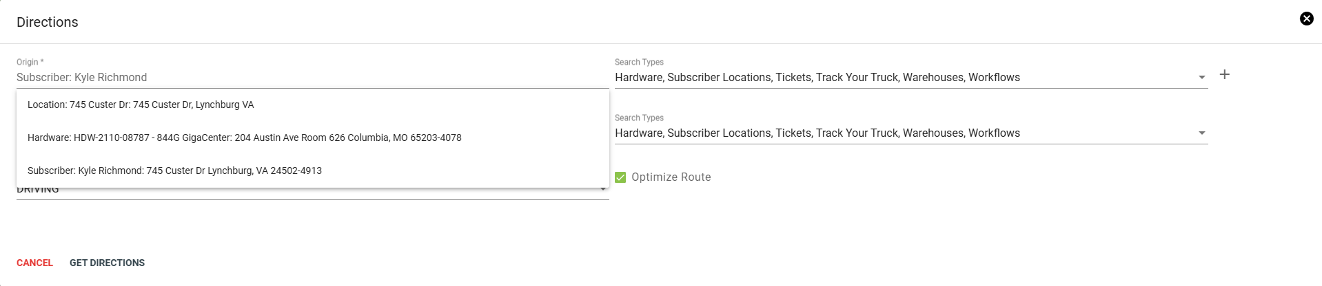track your truck direction options.png