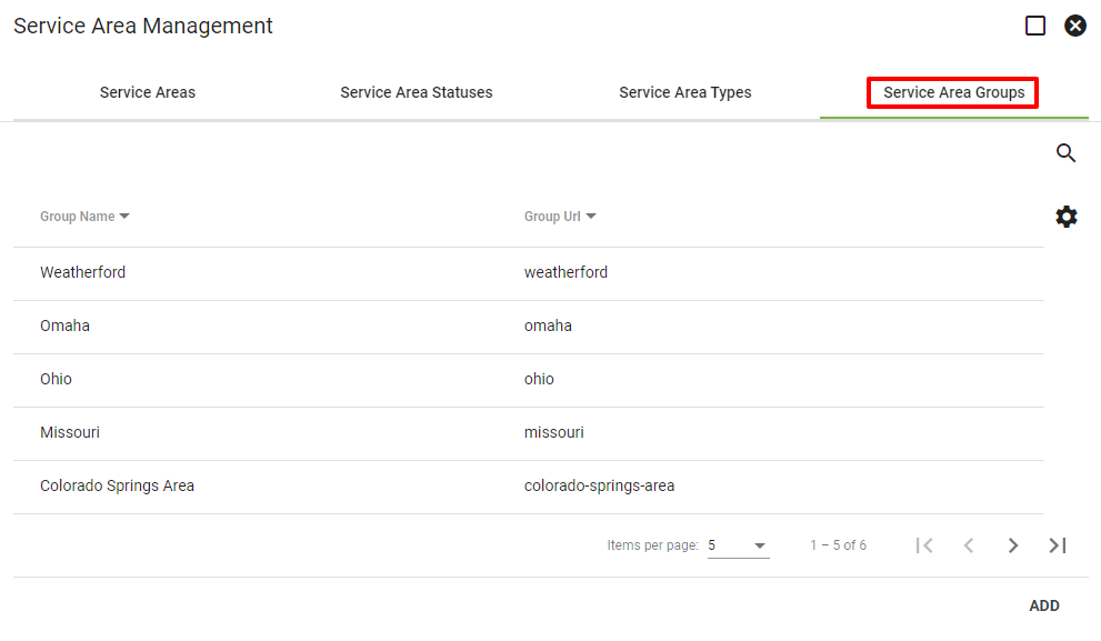 Service Area Groups Page.png
