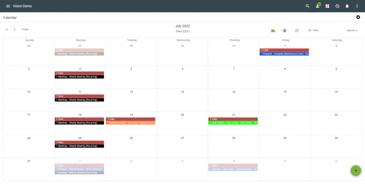 Calendars :: Vision Support